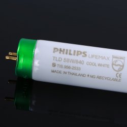 philips 标准光源tl84灯管lifemax tl-d 58w/840 1sl/25